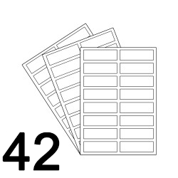 100 x Brown Kraft - 42UP Round Corner A4 Laser Label 60x20mm