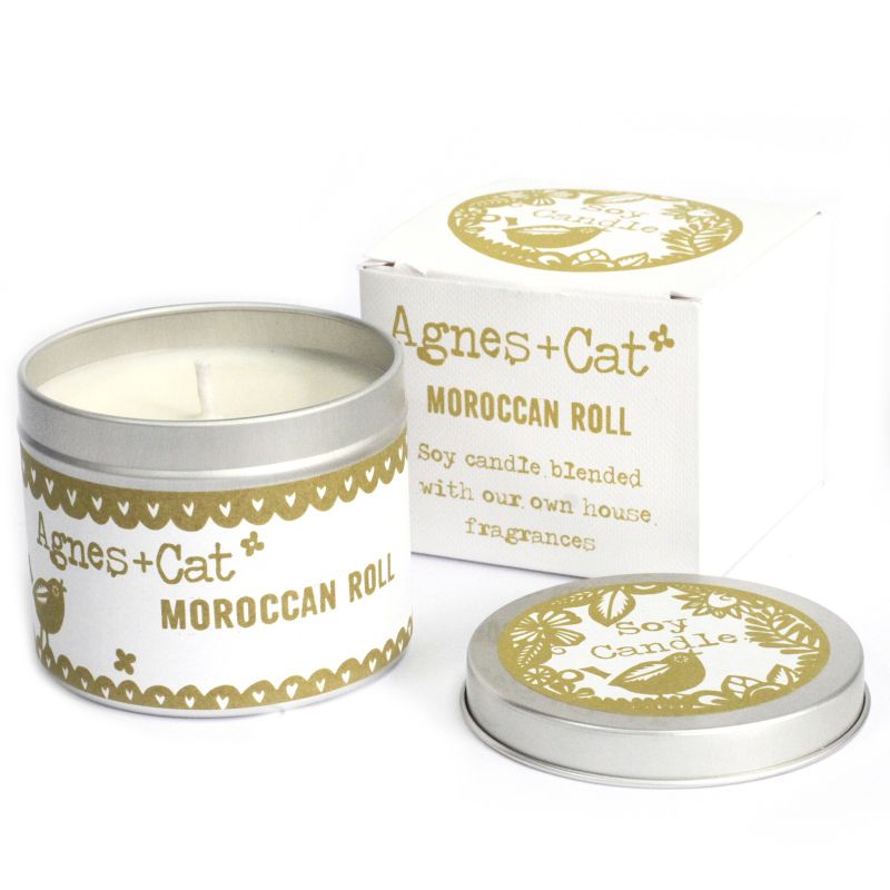 200 g Świeczka w Puszce i Pudełku Ozdobnym - Moroccan Roll