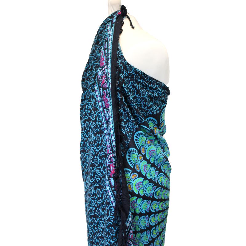 Sarong Mandala - Czarno-niebieski