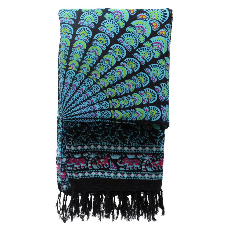 Sarong Mandala - Czarno-niebieski