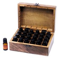 Drewniane Pudełko w Kwiaty na 24 Olejki 10ml