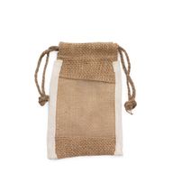 Mała Torebka z Juty z Okienkiem 10cm x 15cm