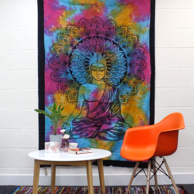 Bawełniana Narzuta / Ozdoba Ścienna - 130cm x 200cm - Budda