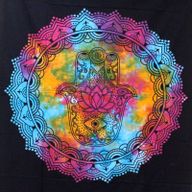 Bawełniana Narzuta / Ozdoba Ścienna - 230cm x 200cm - Hamsa