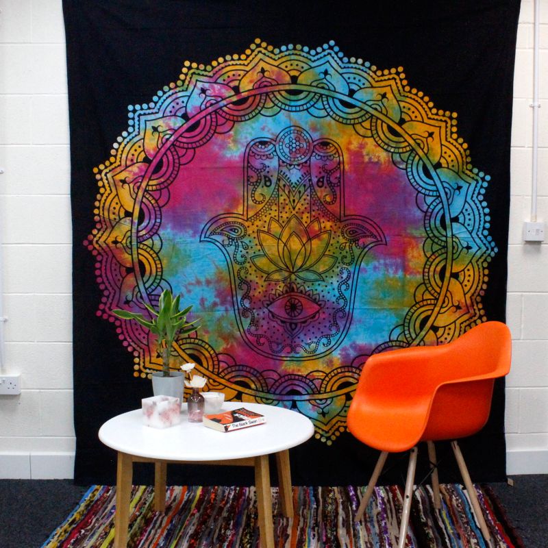 Bawełniana Narzuta / Ozdoba Ścienna - 230cm x 200cm - Hamsa