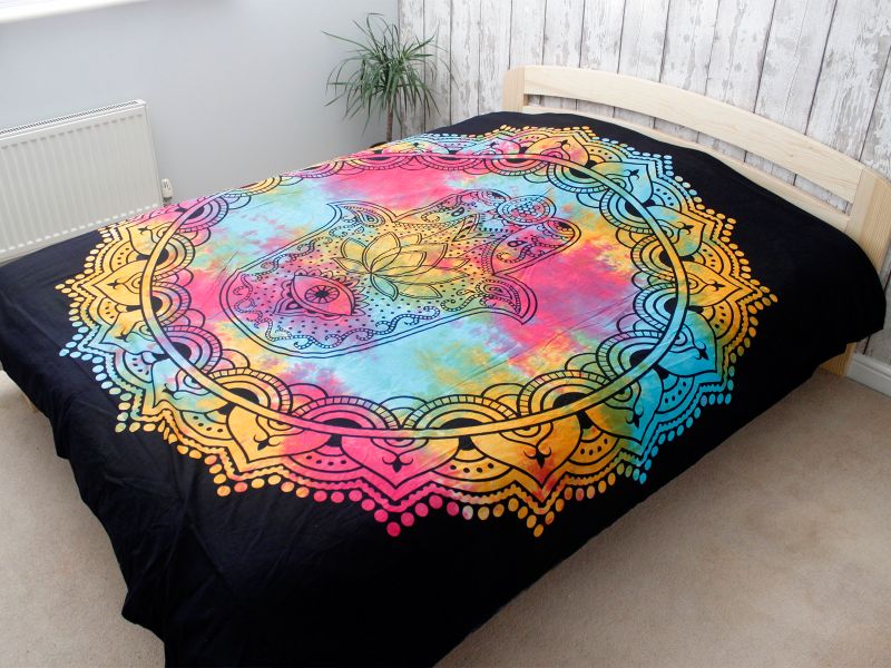 Bawełniana Narzuta / Ozdoba Ścienna - 230cm x 200cm - Hamsa