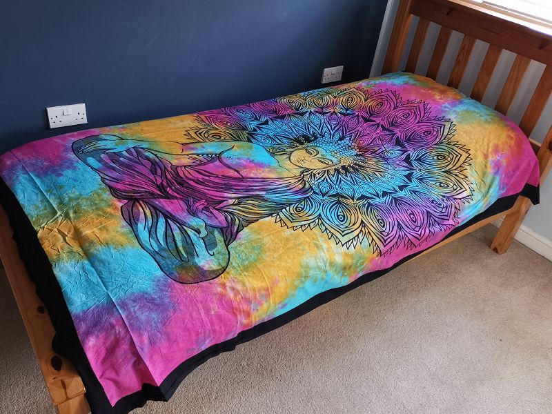 Bawełniana Narzuta / Ozdoba Ścienna - 130cm x 200cm - Budda