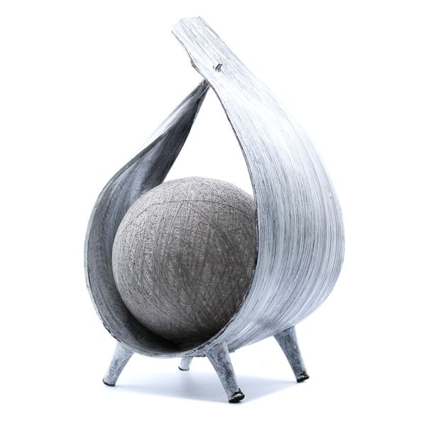 Naturalna Lampa Kokosowa - Owinięcie Greywash