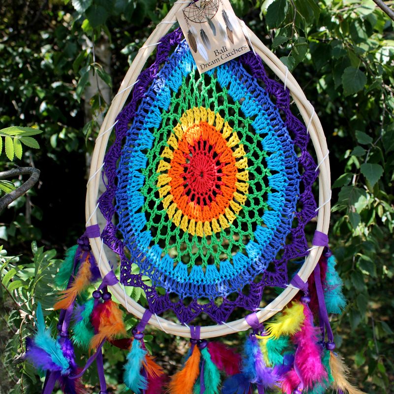 Łapacz Snów - Dreamcatcher - Duża Kolorowa Łza