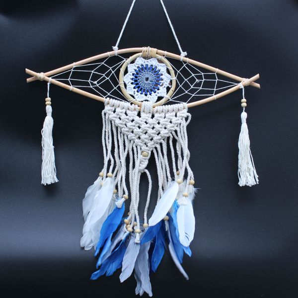 Ochronny Dreamcatcher - Makrama - Evil Eye