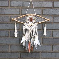 Ochronny Dreamcatcher - Makrama - Evil Eye