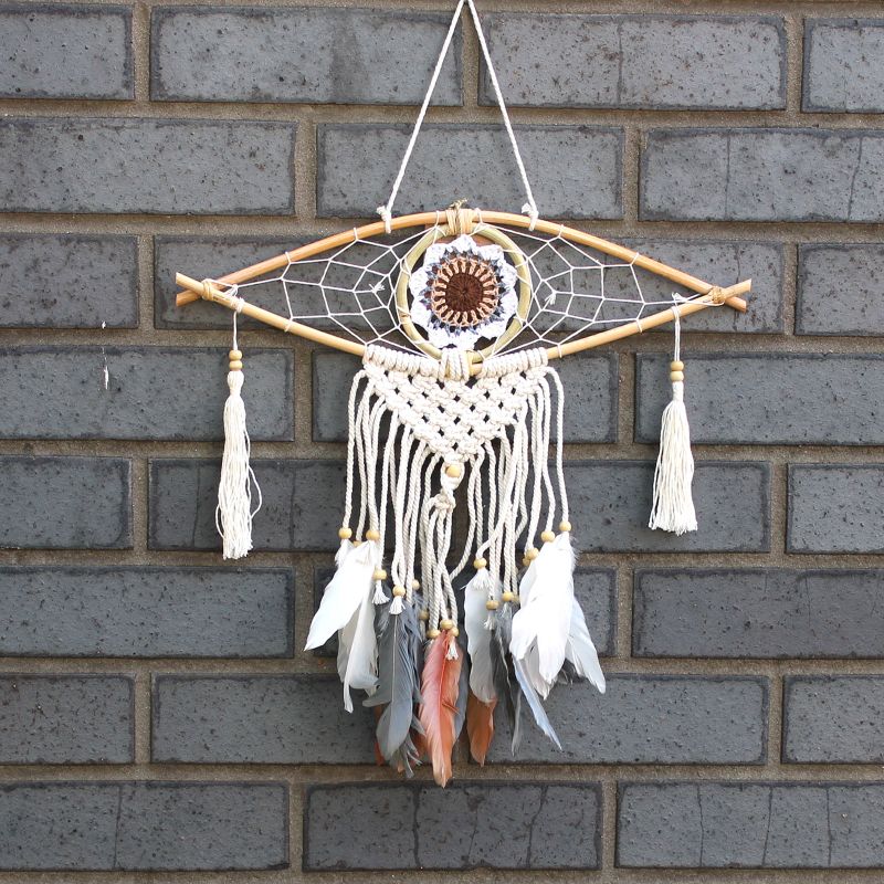 Ochronny Dreamcatcher - Makrama - Evil Eye