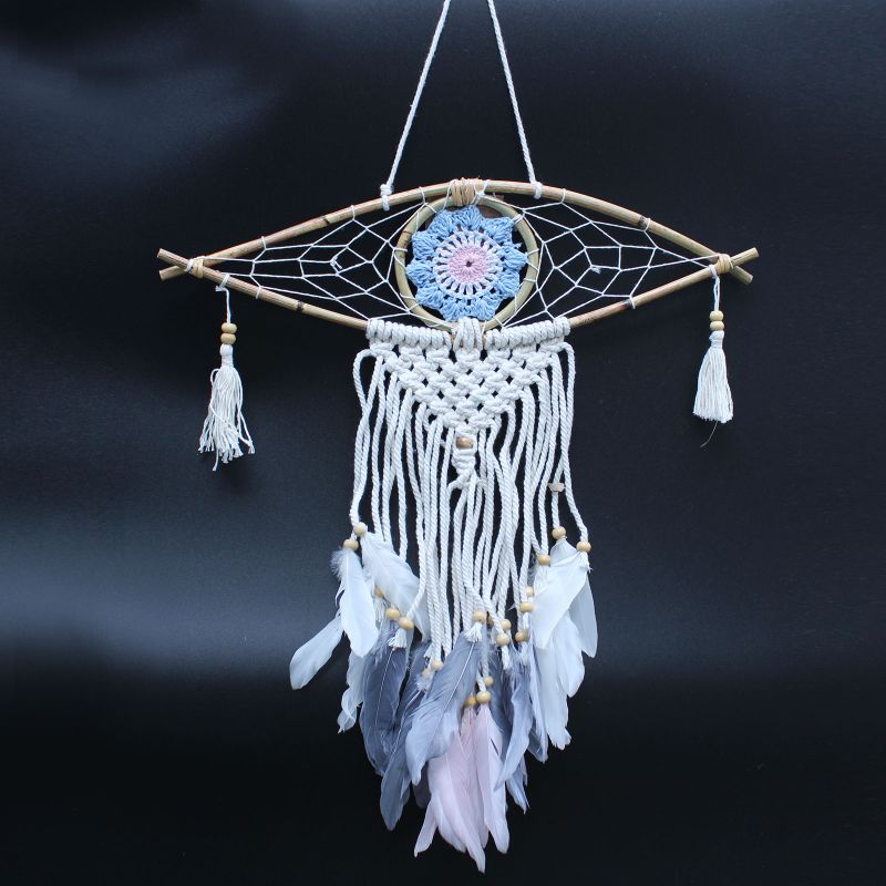 Ochronny Dreamcatcher - Makrama - Evil Eye