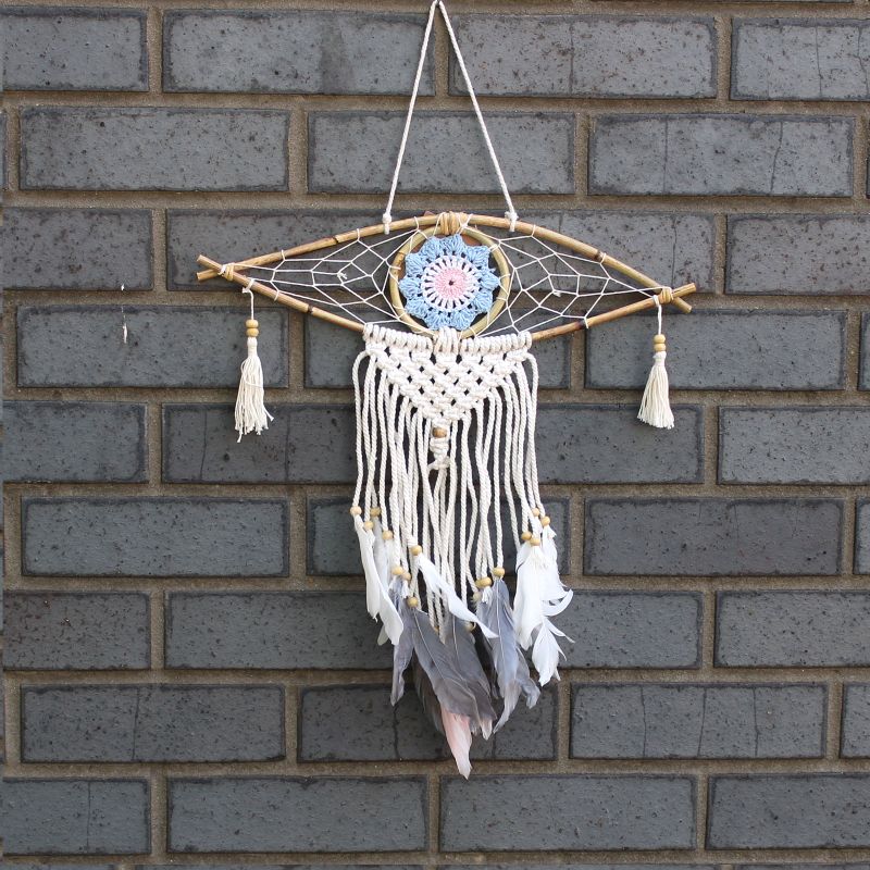 Ochronny Dreamcatcher - Makrama - Evil Eye