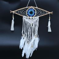 Ochronny Dreamcatcher - Makrama - Evil Eye