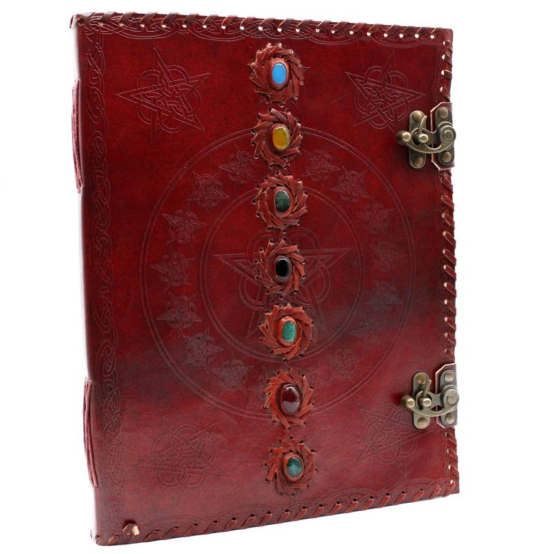 Skórzany Notatnik 25 cm x 33 cm - 7 Czakr