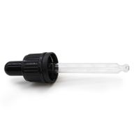 Czarna Zakrętka z Pipetą do Butelki 30 ml 18 mm