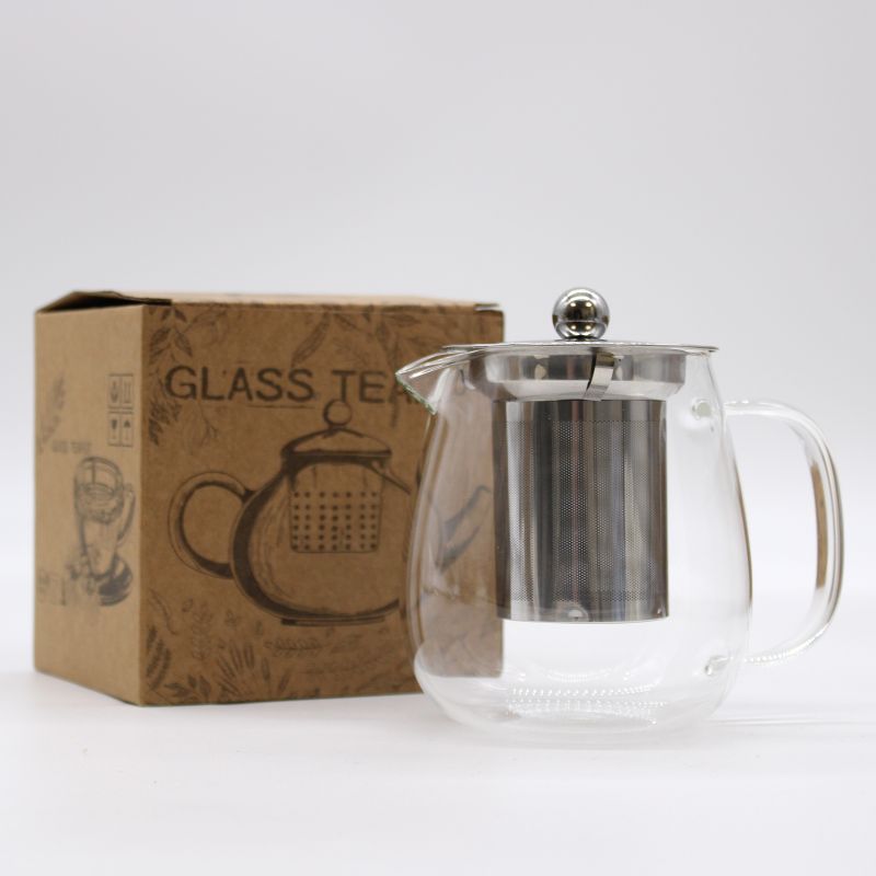 Szklany Dzbanek z Zaparzaczem - Nowoczesny - 550 ml