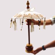 Balijski Parasol Dekoracyjny - Różowy - 40 cm