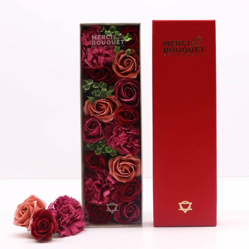 Długi Mydlany Flower Box - Vintage