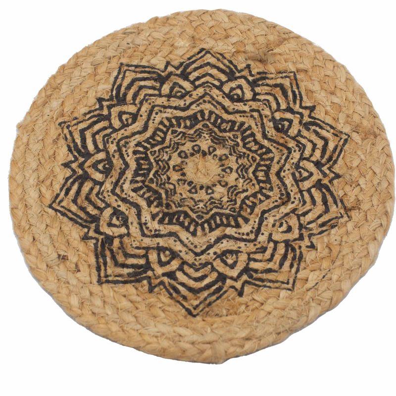 Naturalna Podkładka z Juty 30 cm - Mandala
