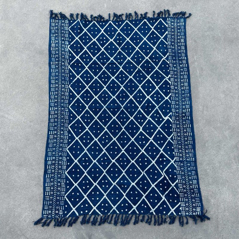 Narzuta Indygo - 170x120 cm - Heerak o Północy