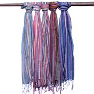 Indyjski Szalik Boho - 50x180 cm - Losowe Fiolety