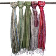 Indyjski Szalik Boho - 50x180 cm - Losowe Zielenie