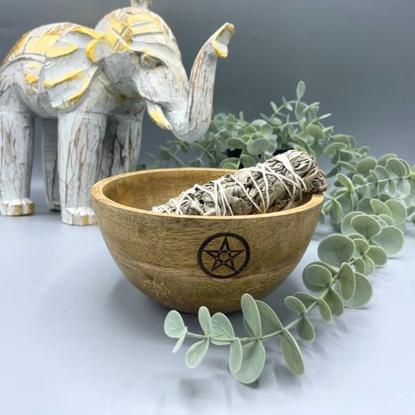 Drewniana Misa Rytualna - Pentagram - 14x7 cm