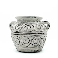 Waza z Uchwytami w Stylu Greckim - Kremowa 15 cm