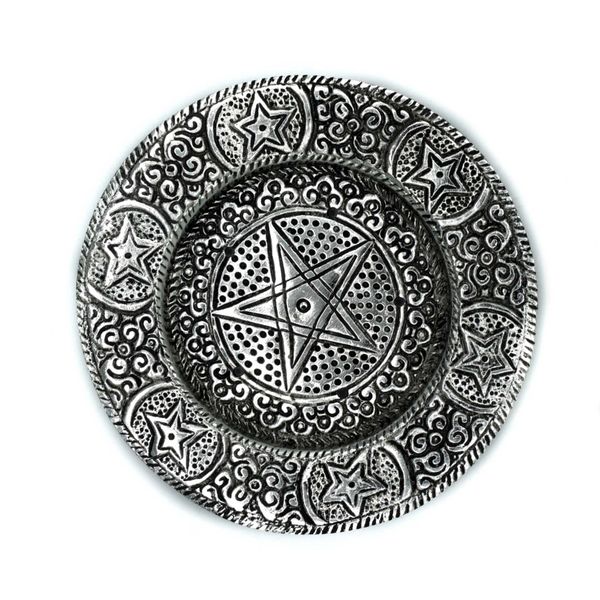 Podstawka pod Kadzidełka z Polerowanego Aluminium 11,5 cm - Pentagram