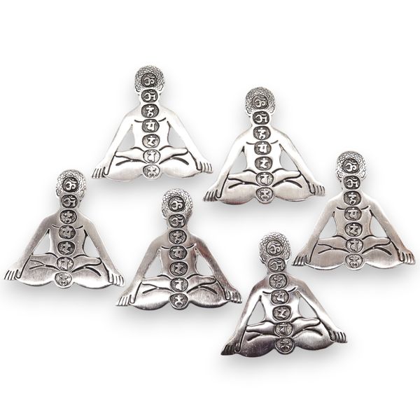 Podstawka z Polerowanego Aluminium 12x12cm - Joga 7 Czakr