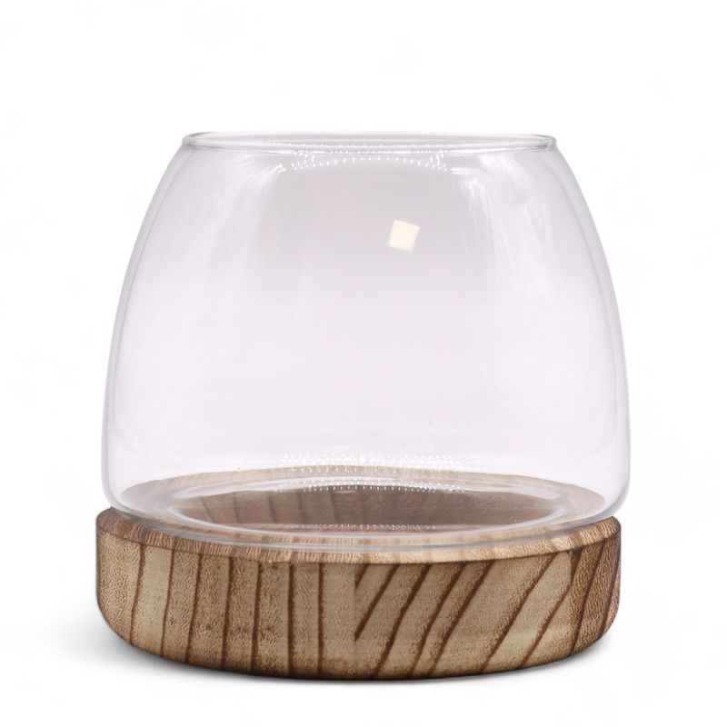 Małe Terrarium na Drewnie Tungowym - 13x13 cm
