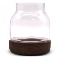Średnie Profilowane Terrarium na Ciemnym Drewnie Tungowym - 16x18 cm