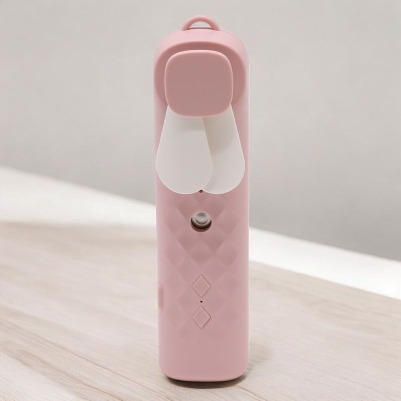 Różowy Wiatraczek i Spray do Twarzy - ładowarka USB