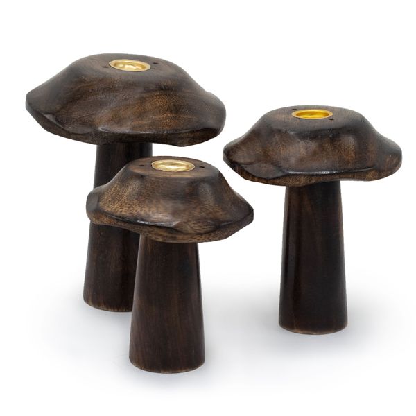 Zestaw 3 Podstawek pod Kadzidełka Płaskie Grzybki (13, 12, 11 cm)