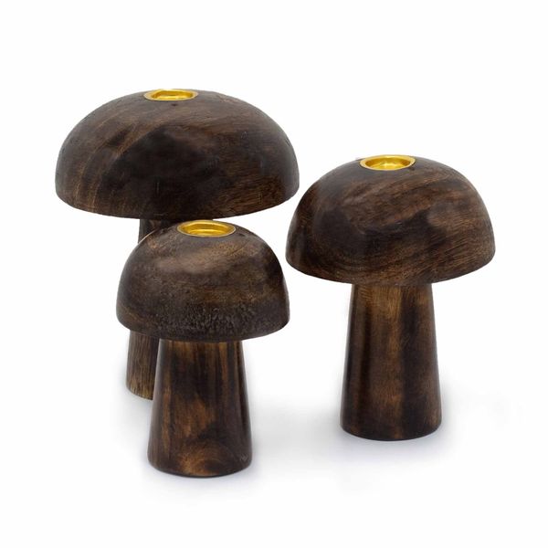 Zestaw 3 Podstawek pod Kadzidełka Grzybki (10, 9, 8 cm)