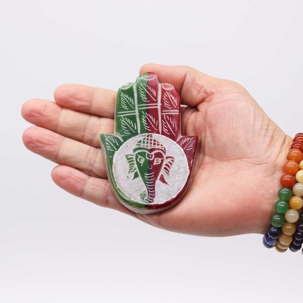 Podstawka pod Kadzidełka Hamsa ze Steatytu - Ganesha