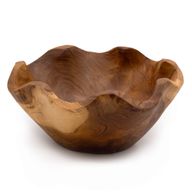 Średnia Fantazyjna Misa na Owoce z Drewna Tekowego - 21x9 cm