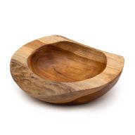 Średnia Misa z Drewna Tekowego z Grubszymi Ściankami - 20x7 cm