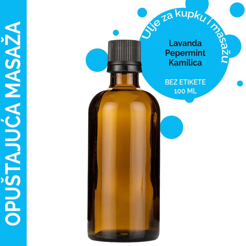 Olejek 100 ml do Masażu - Relaksujący - BEZ ETYKIETY