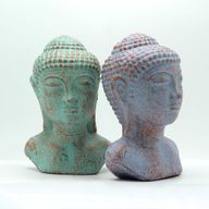 Głowa Spokojnego Buddy - Zielona
