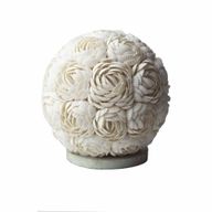 Lampa Boho z Muszli - Okrągła - Róże - 20 cm