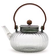 Szklany Dzbanek - Ciemna Żebrowana Perła - 950 ml