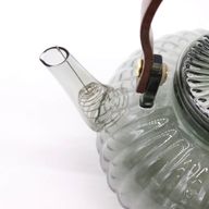 Szklany Dzbanek - Ciemna Żebrowana Perła - 950 ml