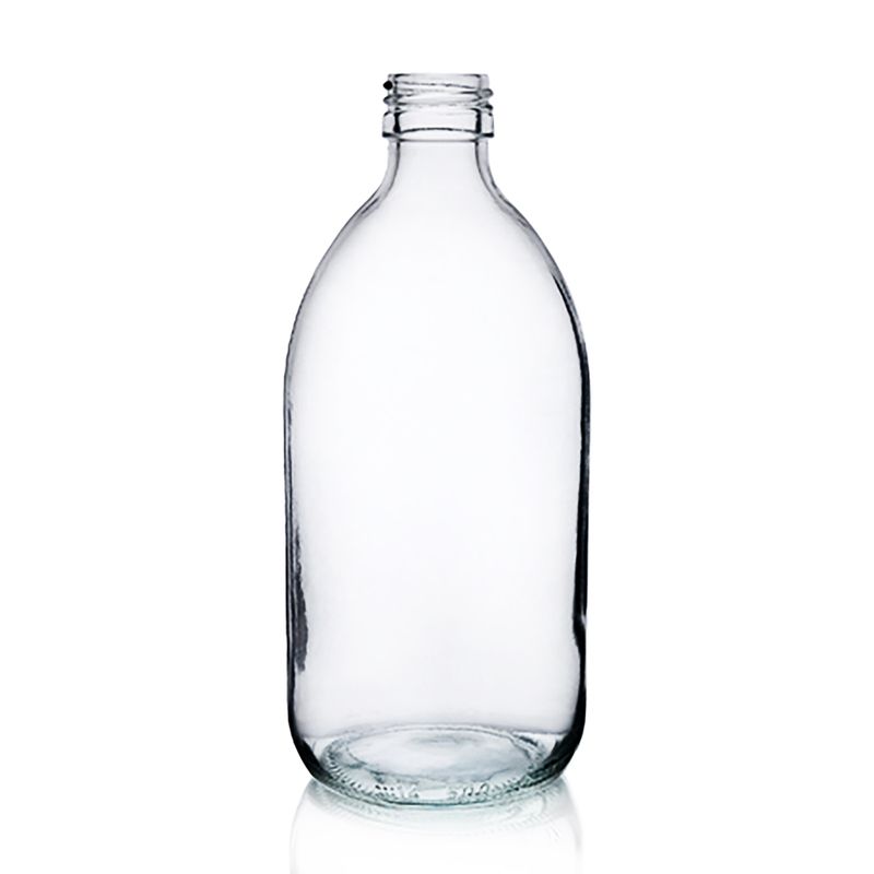 500 ml Butelka Lekarska z Przezroczystego Szkła