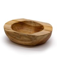 Duża Misa z Drewna Tekowego z Grubszymi Ściankami - 25x7 cm