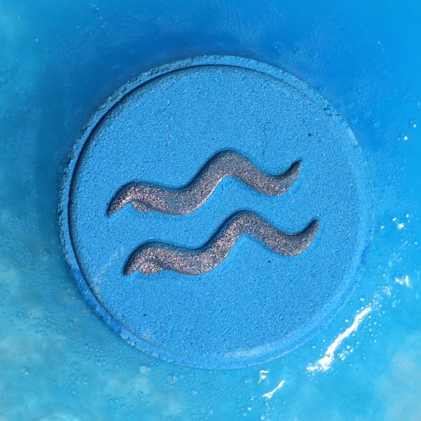 Zestaw 2 Musujących Krążków Zodiak z Horoskopem - Wodnik