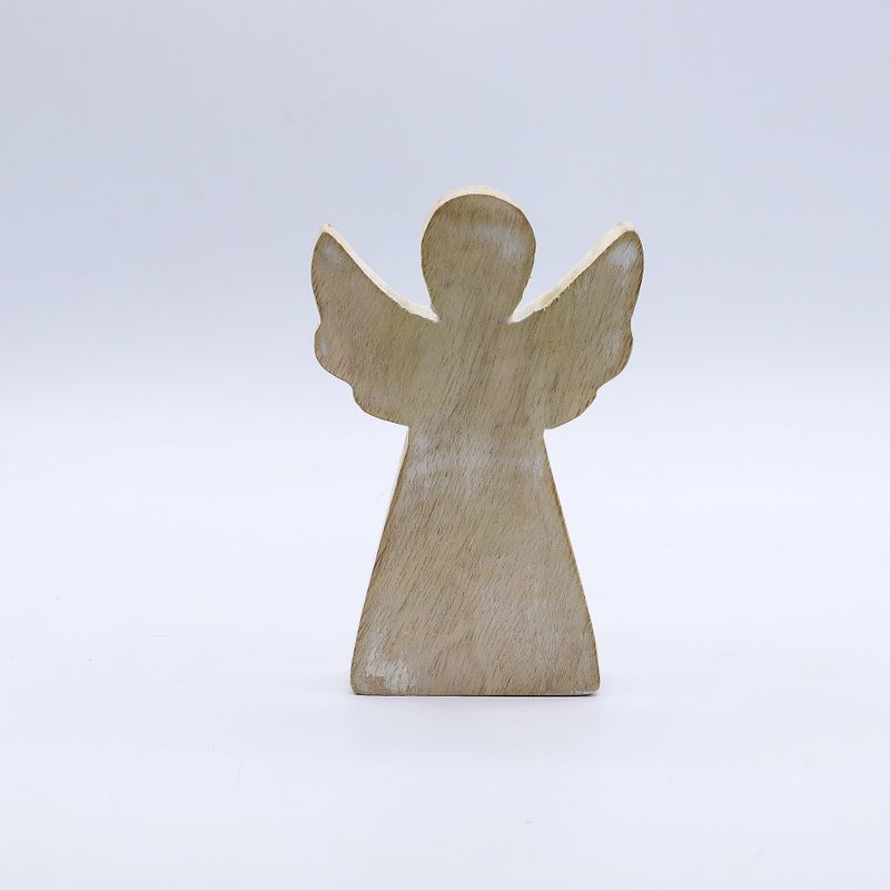 Anioł z Drewna Mango - Whitewash - 13 cm