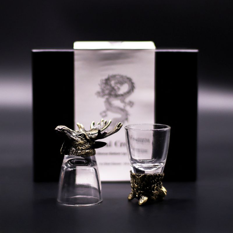Zestaw 6 Kieliszków Bottom Up (50 ml) - Dzikie Leśne Stworzenia